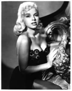 Diana Dors in black lace